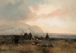 Indian Camp in the Bitterroot Mountains