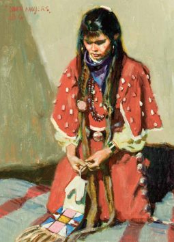 Crow Woman with Pipe Bag