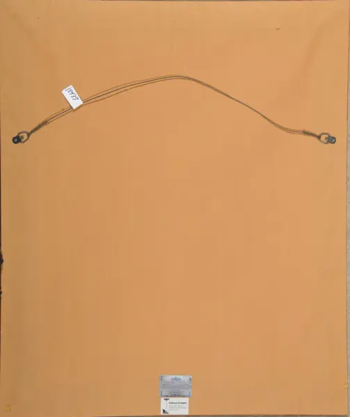 Two thin wires with looped ends and ring terminals, laid in a gentle arc across a brown background; small tag reads 18437 on the left.