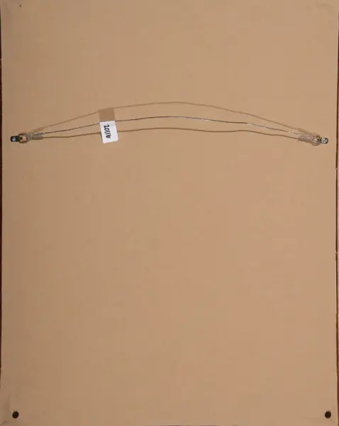 Pair of thin electrical test leads with metal connectors at both ends laid across a brown surface; one lead has a small white tag attached
