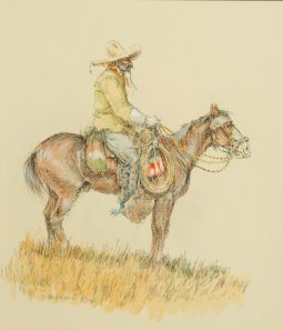 Mexican Vaquero Profile on Horse